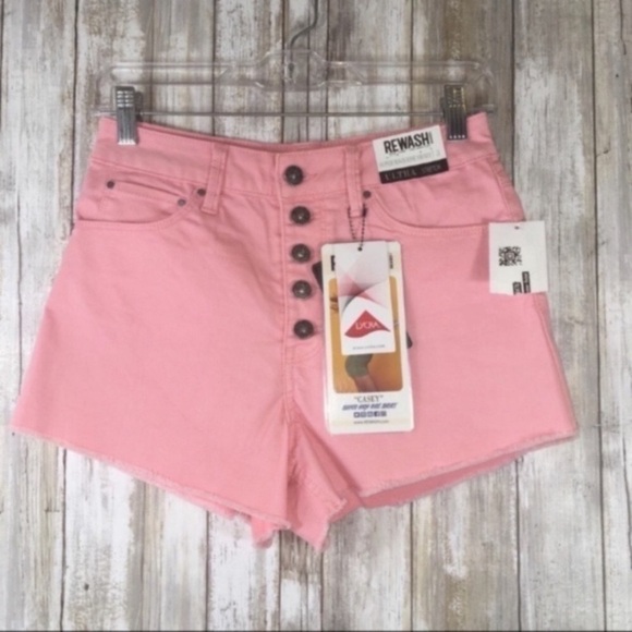 Rewash Pants - NWT Rewash High Rise Pink Icing Shorts